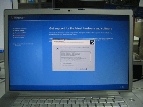 windows xp on macbook air 2008
