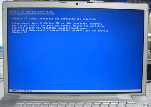 how to install windows xp on macbook pro