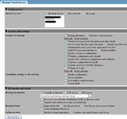 Virtualmin-Backup