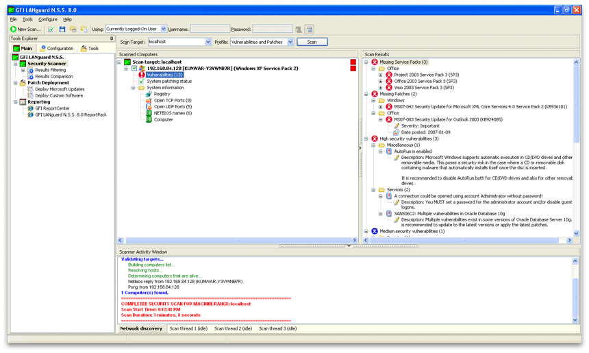 GFI LANguard NSS comes with very handy tools that a network/security admin uses every day