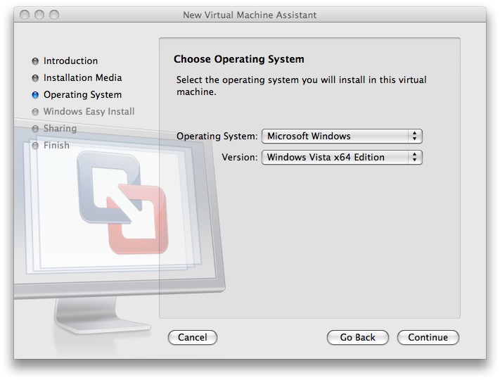 how to install visual studio on a mac using vmware